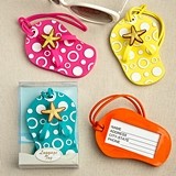 FashionCraft Fun Colorful Flip-Flop-Shaped Luggage Tags (Set of 24)
