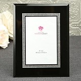 FashionCraft Beveled-Glass Black Frame with Silver Inlaid Inner Border