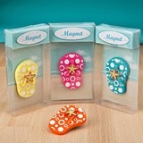 FashionCraft Fun Colorful Rubber Flip-Flop-Shaped Magnets (Set of 12)