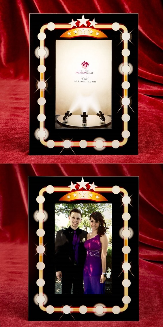 Fashioncraft Hollywood Marquee Style 4x6 Frame Table Number Holder Fashioncraft Hollywood Marquee Style 4x6 Frame Table Number Holder