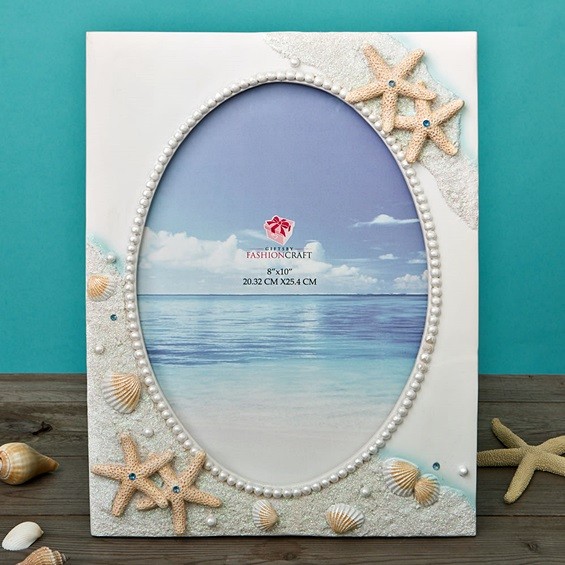 FashionCraft Glorious Hand-Painted Beach-Themed Frame