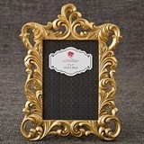 FashionCraft Gold Metallic Baroque Design Frame/Table Number Holder