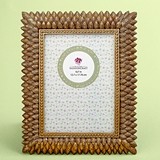 FashionCraft Brushed Gold Leaf Design 5 x 7 Frame