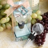 FashionCraft Glass Globe Design Wine Bottle Stopper Favor