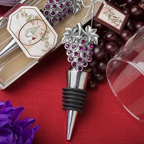 FashionCraft Brilliant Grape-Cluster-Shaped Wine Bottle Stopper