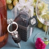 FashionCraft Sparkling Diamond Ring-Topped Bottle Stopper