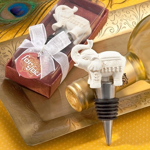 FashionCaft Good Luck Wishes Elephant-Shaped Bottle Stopper