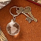 FashionCraft Choice Crystal Collection Crystal Glass Globe Key Chain