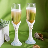 FashionCraft Finishing Touches Beach-Themed Champagne Flutes