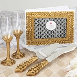 FashionCraft Gold Lattice Botanical Collection Accessories Set