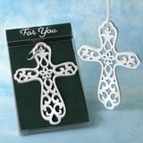 FashionCraft 'Heaven Sent Collection' White Wood Cross Ornament