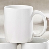 Perfectly Plain Collection White Ceramic Coffee Mug