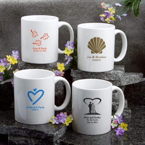 Personalized Silkscreened White Ceramic Coffee Mug for All Occasions