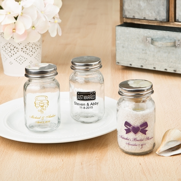 Silkscreened Collection Personalized Miniature Mason Jar with Screwtop