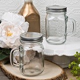 Perfectly Plain Collection 12 Ounce Mason Jar with Handle and Screwtop