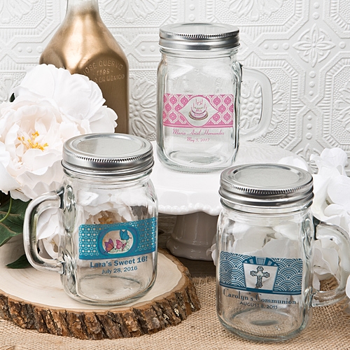 Clearly Custom Collection Personalized Mason Jar (Birthday Designs)