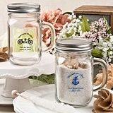 Silkscreened Collection Personalized Glass Mason Jar with Screwtop Lid