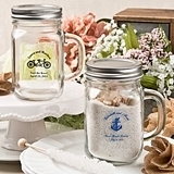 Silkscreened Collection Personalized Glass Mason Jar with Screwtop Lid