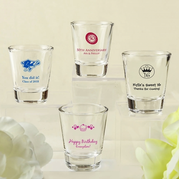 Silkscreened Collection Personalized Shot Glasses (Birthday Designs)