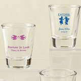 Silkscreened Collection Personalized Shot Glasses (Wedding Designs)