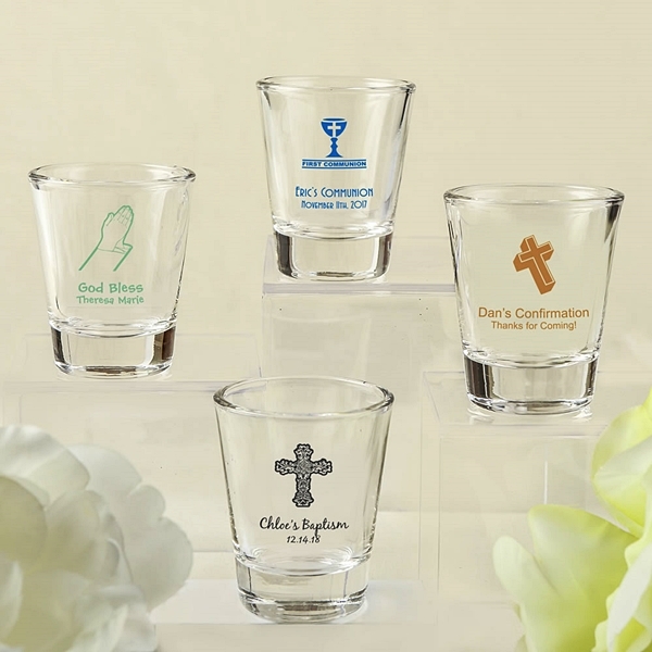 Silkscreened Collection Personalized Religious Event Shot Glasses