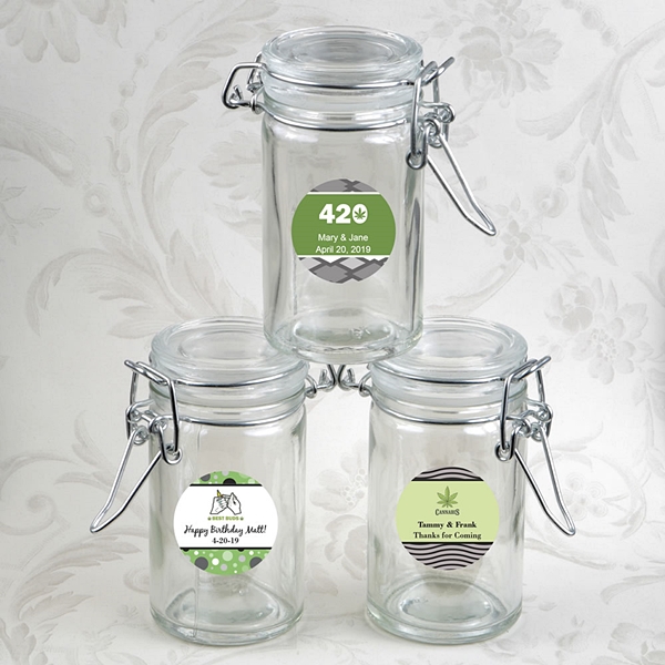 Personalized Expressions Collection Glass Apothecary Jar (Cannabis)
