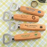 Personalized Wood-Handled Bottle Opener (Birthday Designs)