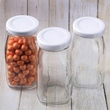 Perfectly Plain Collection Medium-Size Vintage-Look Glass Milk Bottle
