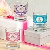 Clearly Custom Collection Personalized Round Shot Glass/Votive Holder