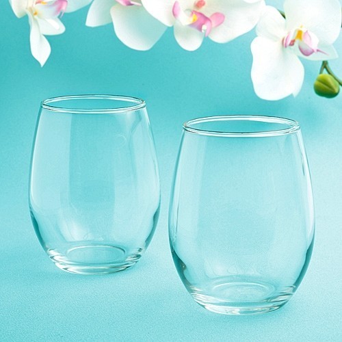FashionCraft Perfectly Plain Collection Stemless 9 oz. Wine Glasses