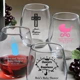 FashionCraft Personalized Baby Shower Designs 9oz Stemless Wine Glass