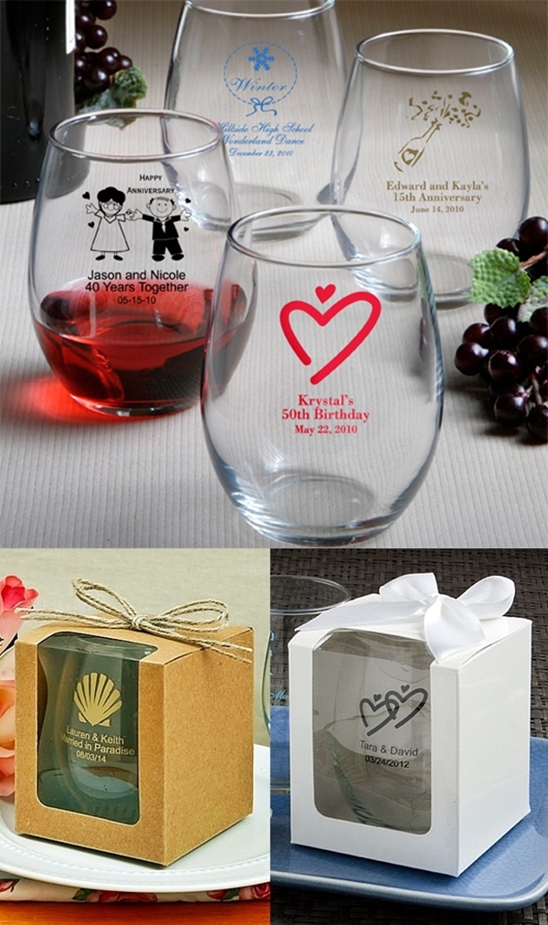 Personalized Stemless Wine Glasses - 9 oz.