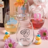 Personalized Baby Shower Designs 15 ounce Stemless Wine Glasses