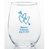 Custom Personalized Stiletto Diamond Stem or Stemless Wine Glasses – Give  Me Glam Events Creations