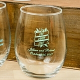 Personalized Silkscreened Expressions Collection 15 ounce Wine Glasses