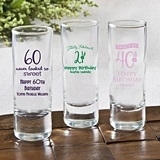 Silkscreened Glassware Collection Personalized Birthday Shooter Glass