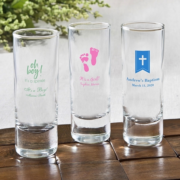 Silkscreened Glassware Personalized Shooter Glasses (Baby Shower)