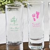 Silkscreened Glassware Personalized Shooter Glasses (Baby Shower)