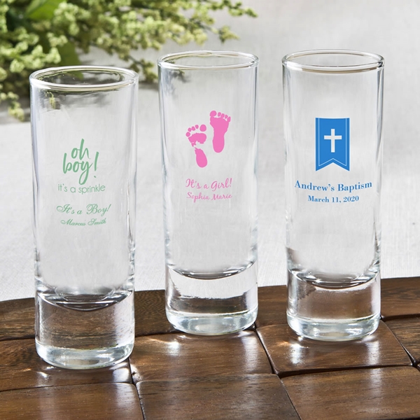 personalized shot glasses for baby shower