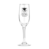 Personalized Stemless Champagne Glass Flute with Graduation Designs