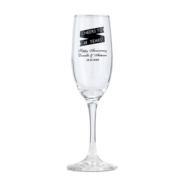 Personalized Silkscreened Expressions Collection Champagne Glass Flute