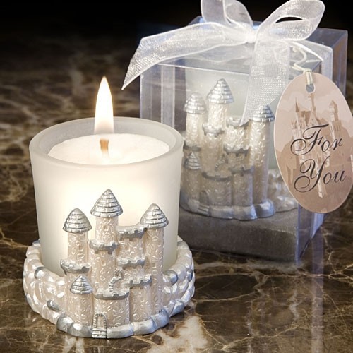 FashionCraft Once Upon a Time Fairy Tale Castle Candle Holder & Candle