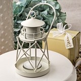 FashionCraft Lighthouse Shaped Luminous White Coated Metal Lantern