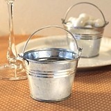 FashionCraft Miniature Galvanized Metal Bucket