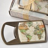 FashionCraft Vintage Travel-Themed World Map Design Bottle Opener