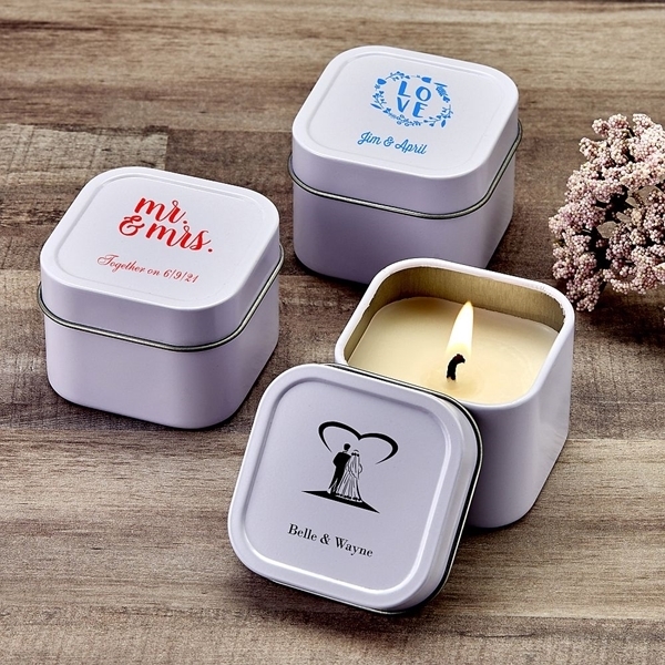 Design Your Own Direct Screen-Printed Scented Travel Candle Tin