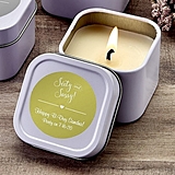 Personalized Metallics Collection Travel Candle Tin (Birthday & Grad)