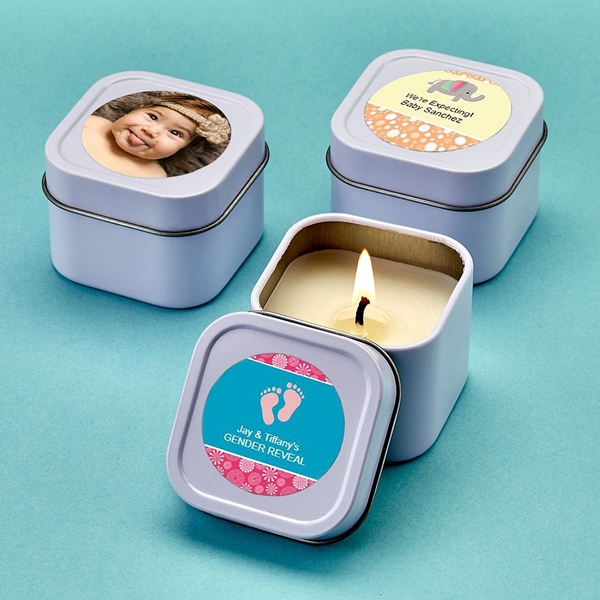 FashionCraft Personalized Expressions Travel Candle Tin (Baby Shower)