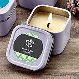 FashionCraft Personalized Expressions White Scented Travel Candle Tin