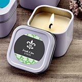 FashionCraft Personalized Expressions White Scented Travel Candle Tin